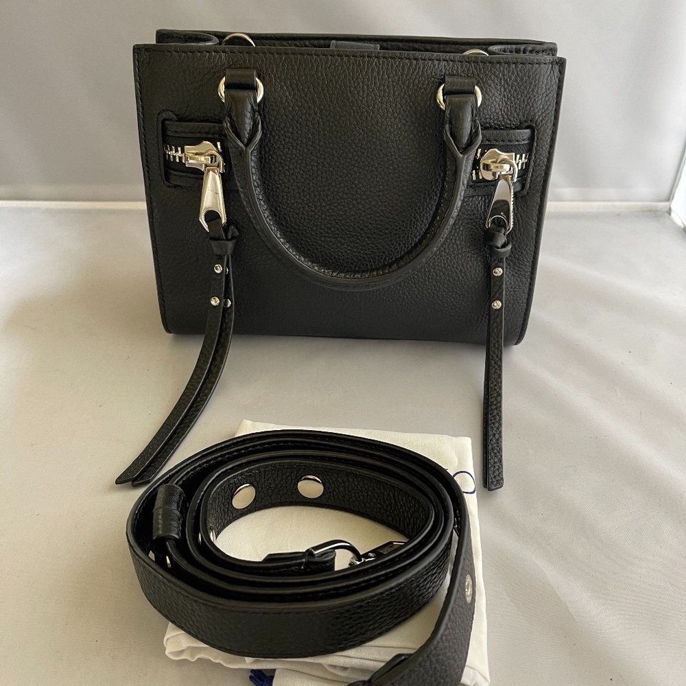 Rebecca Minkoff Small Geneva Black Leather Satchel